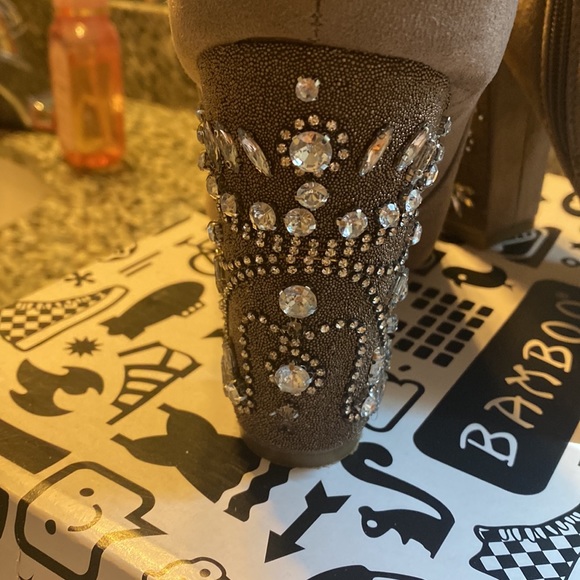 WINTER SALE ‼️ boots/booties 2 for $50 | Taupe Gemstone ankle booties - Picture 3 of 3